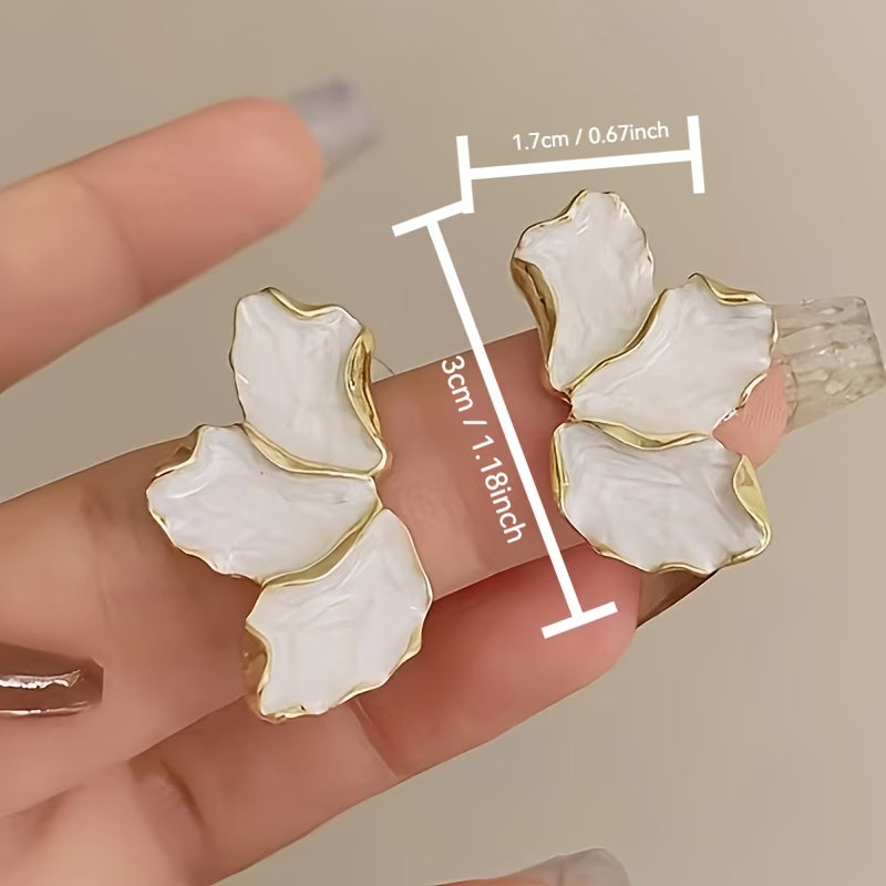 Perle Blomst Petal Øredobber