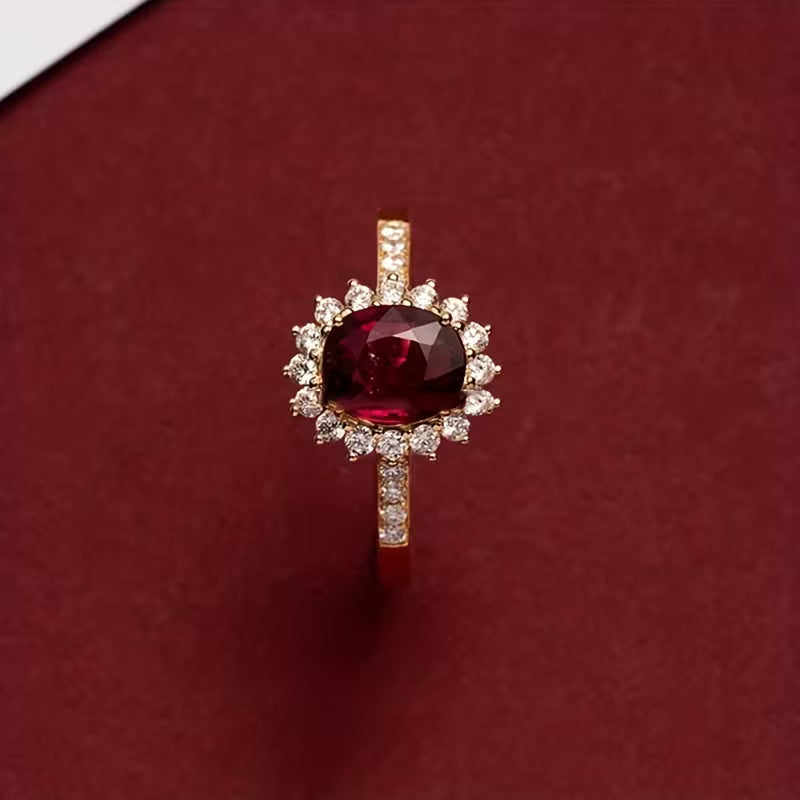 Empress Rød Ring | Gull