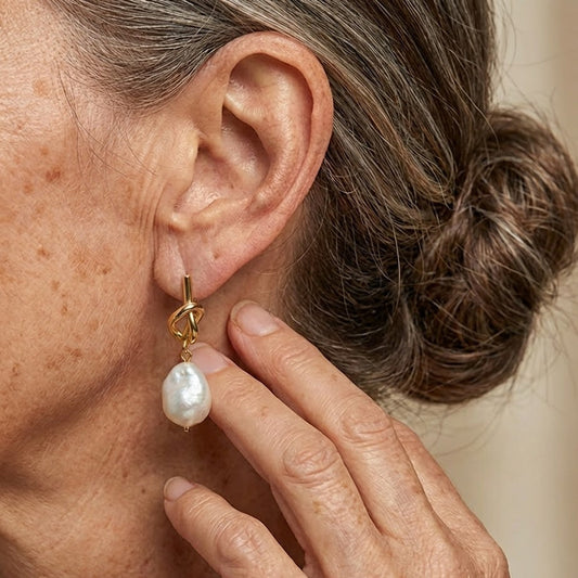 Knotted Perle Elegance Øredobber