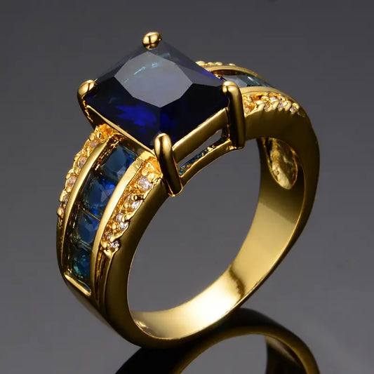 Gull Safir Square-Cut Ring