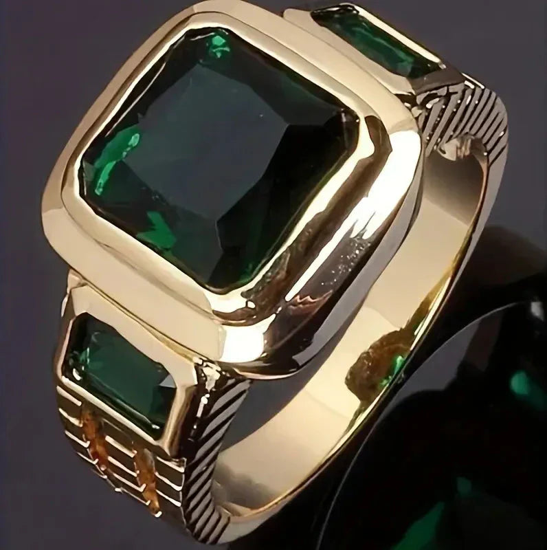 Gull Smaragd Signet Ring