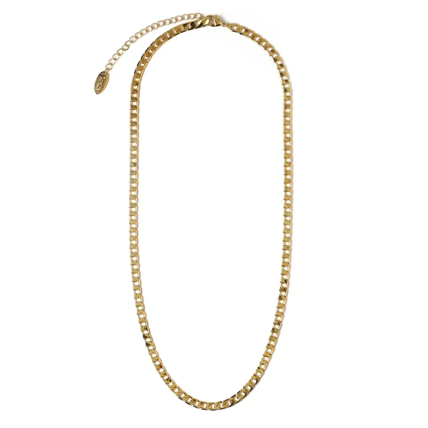Flat Lenke Curb Lenkehalskjede | Gull