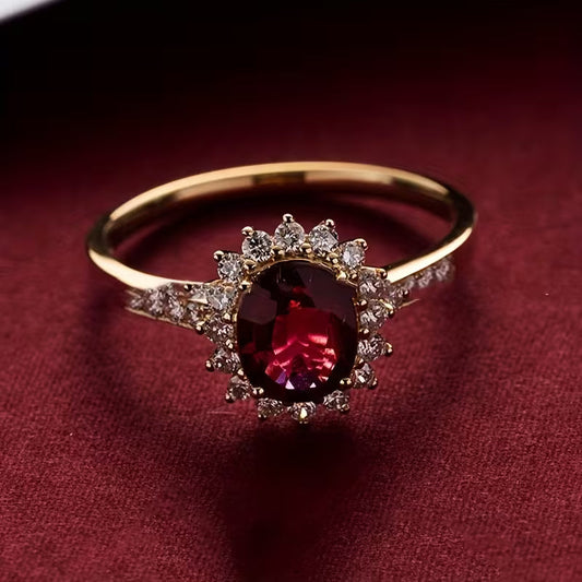 Empress Rød Ring | Gull