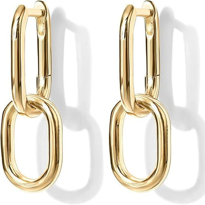 Lenke Drop Hoopringer | Gull
