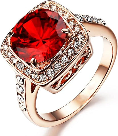 Rubin Halo Statement Ring | Rosegull