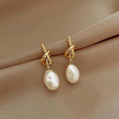 Knotted Perle Elegance Øredobber