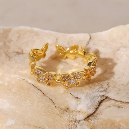 Colleen Sommerfugl Gull Ring
