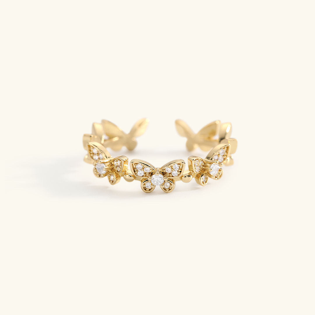 Colleen Sommerfugl Gull Ring
