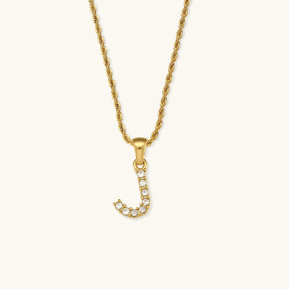 Maeve Bokstav Initial Diamant Halskjede