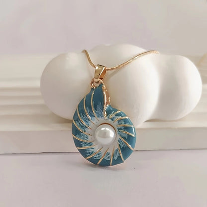 Seashell Perle Gull Halskjede