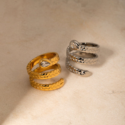 Davina Gull Serpent Ring