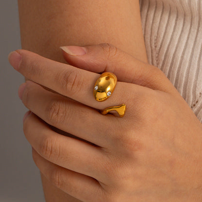 Etta Gull Serpent Ring
