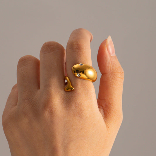 Etta Gull Serpent Ring