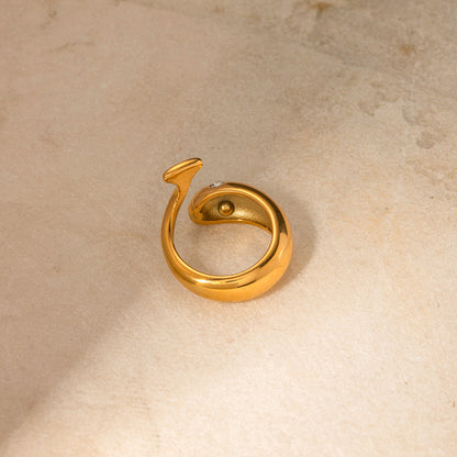 Etta Gull Serpent Ring