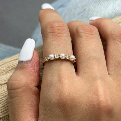 Keisha Diamant Perle Ring