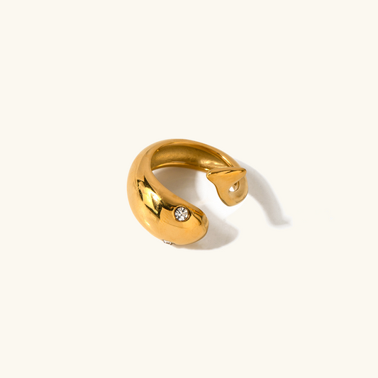 Etta Gull Serpent Ring