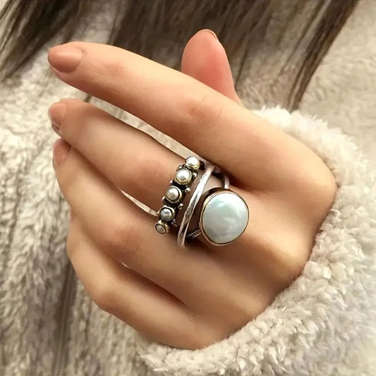 Perle Stacking Ringer Sett