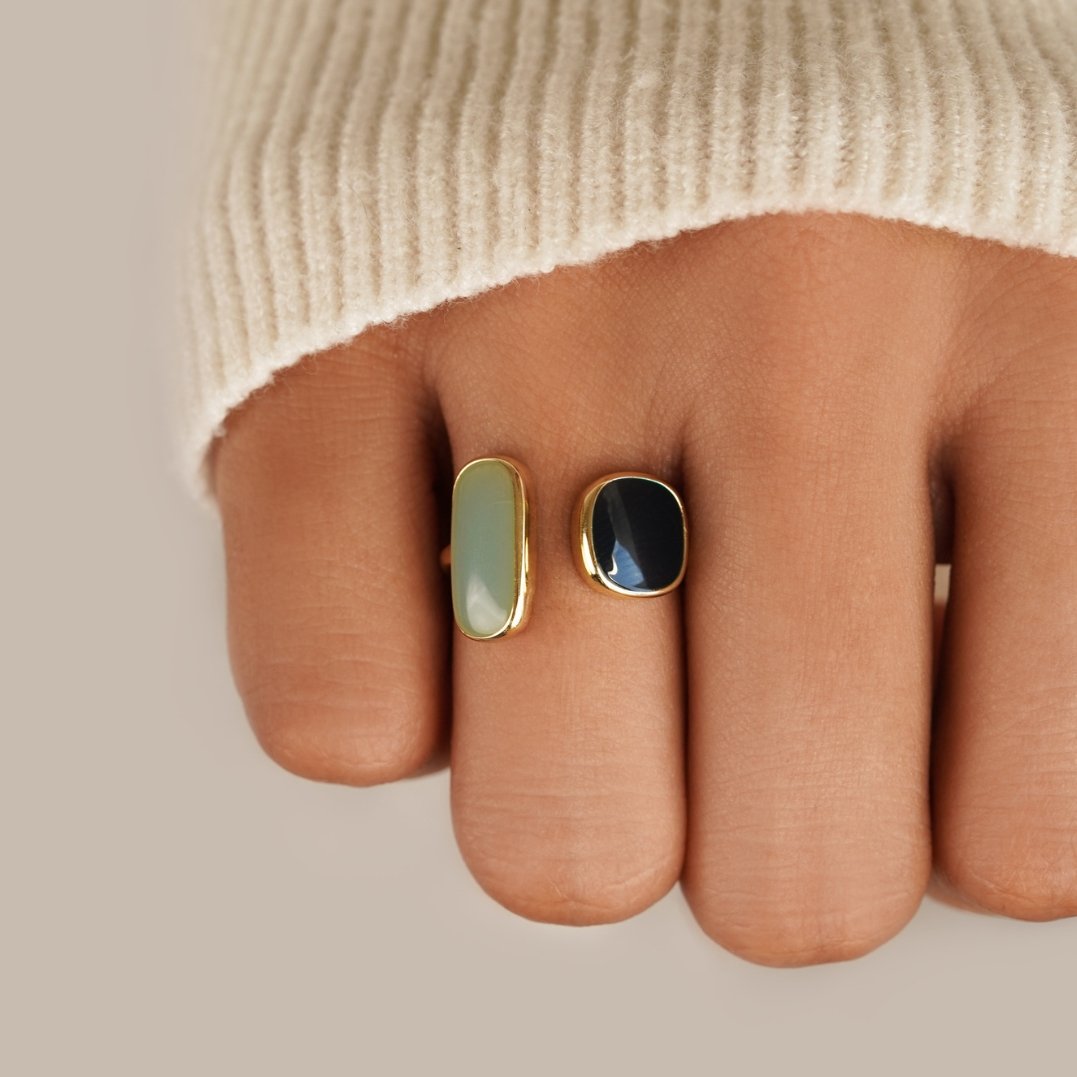 Gull Dual Sten Åpen Ring
