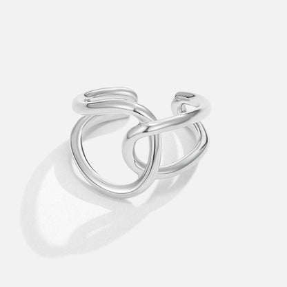 Sølv Interlocking Åpen Ring