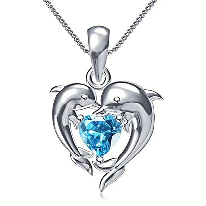 Oceanheart Twins Halskjede | Hvitt Gull