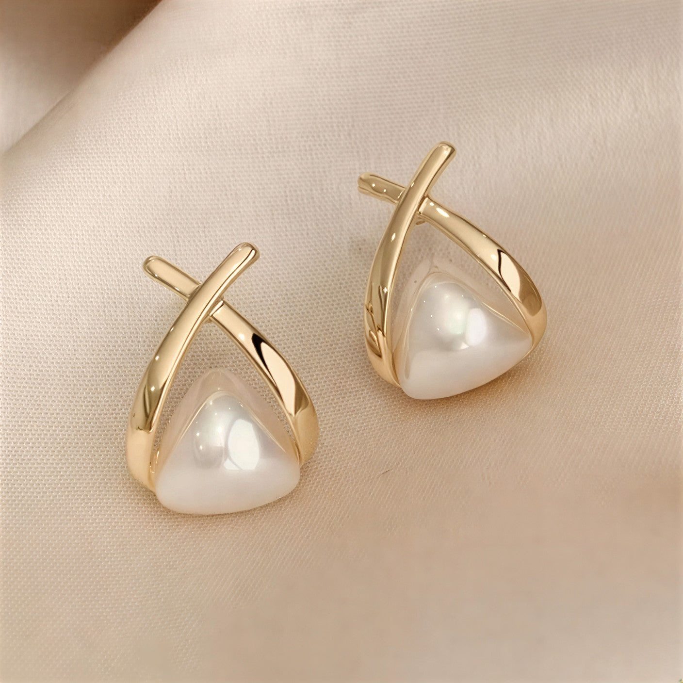 Elegant Vintage-Inspirert Perle Drop Øredobber