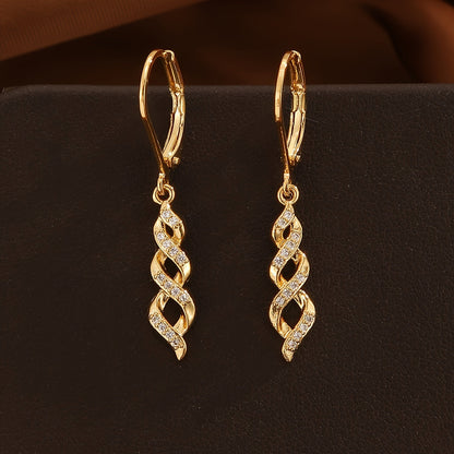 Shimmer Twist Ava Øredobber | Gull