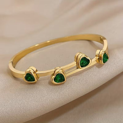 Verde Hjerter Armbånd | Gull