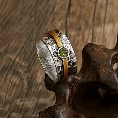 Sølv og Gull Rustic Bånd Ring