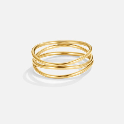Gull Minimalistisk Wrap Ring