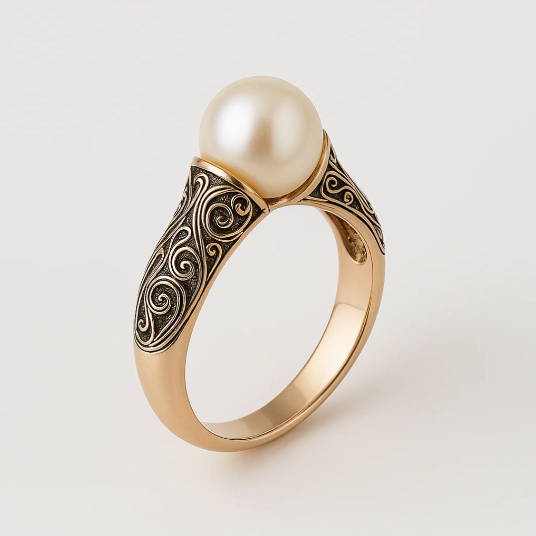 Gull Filigran Perle Ring