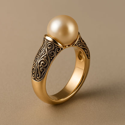 Gull Filigran Perle Ring