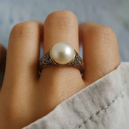 Gull Filigran Perle Ring