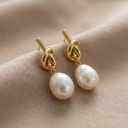 Knotted Perle Elegance Øredobber