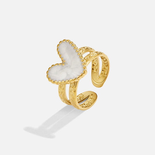 Gull Hjerte Motif Ring